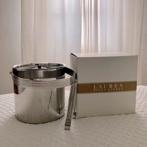 Ralph Lauren NWT Watchband Ice Bucket and Tongs